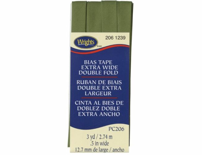 Wrights Extra Wide Double Fold Bias Tape 1/2" Leaf