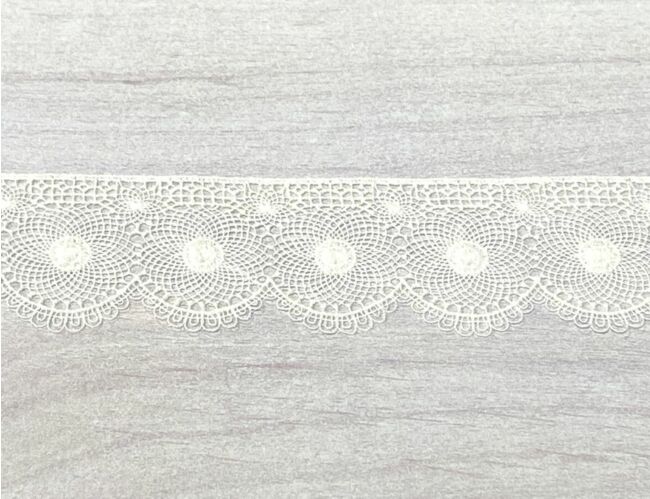 French Scalloped Lace 40mm Ivory