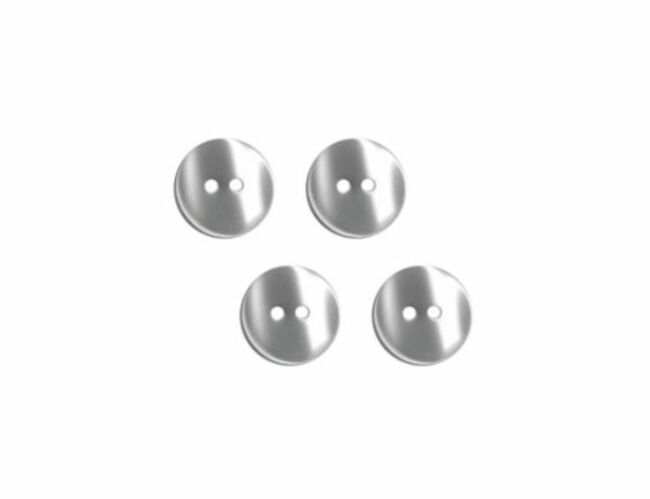 2-Hole Button White 15mm