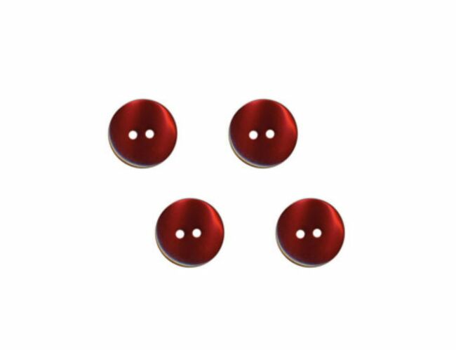 2-Hole Button Red 15mm