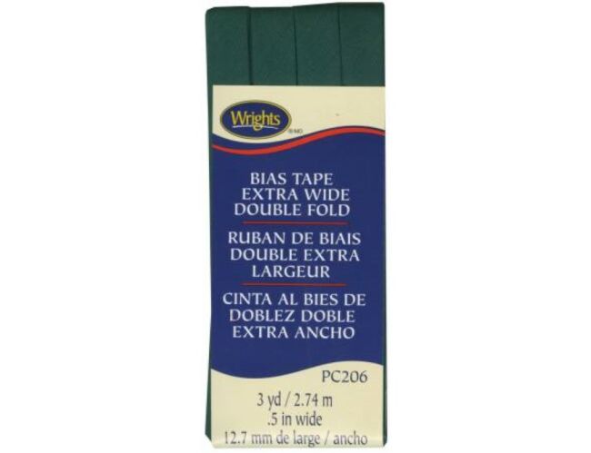 Wrights Extra Wide Double Fold Bias Tape 1/2" Jungle Green