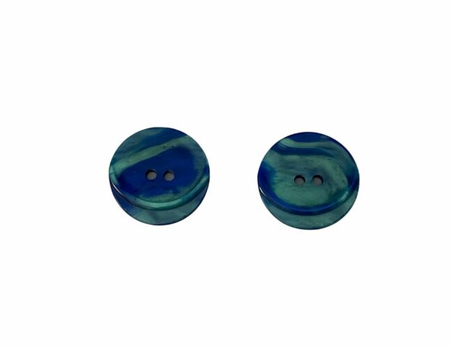 Crescent Iridescent Button 23mm Blue