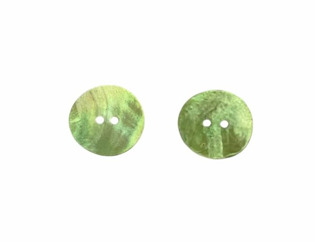 Natural Shell Buttons Light Green 23mm