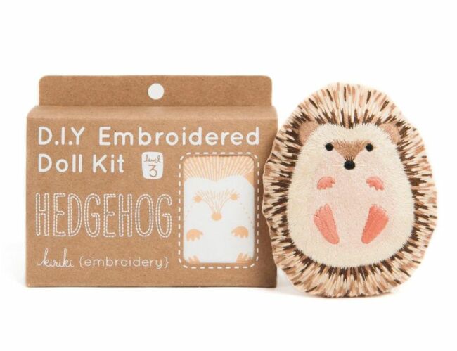 Hedgehog Embroidered Doll Kit