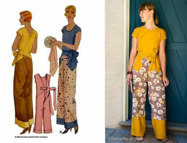 Decades of Style 1930's Kitchenette Pajamas #3001
