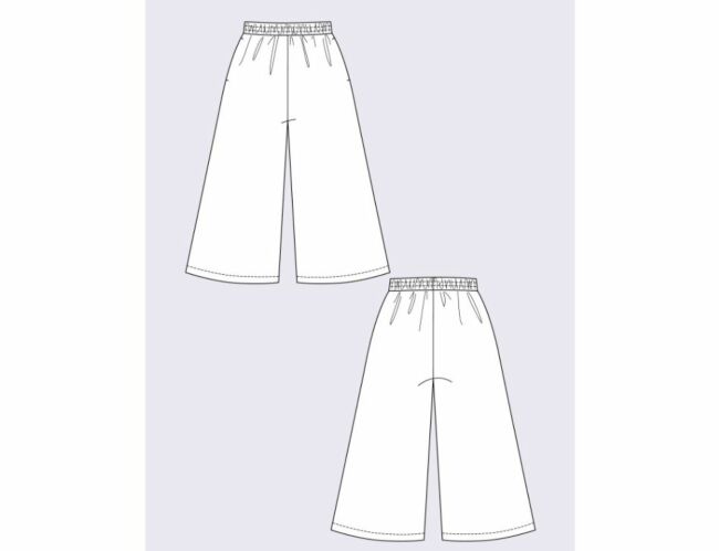 Named Ninni Elastic Waist Culottes Sewing Pattern | Harts Fabric