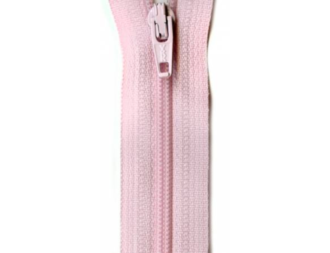 YKK Pink Coil Zipper 7"