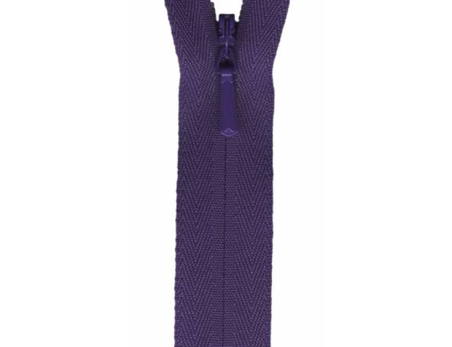 YKK Purple Invisible Zipper 14"