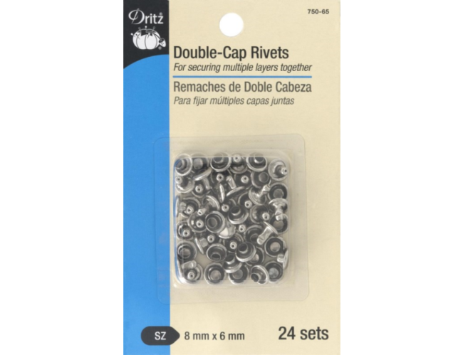 Dritz Double-Cap Rivets Nickel