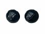 Black Leather Buttons 23mm