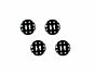 2-Hole Polka Dot Button Black 15mm