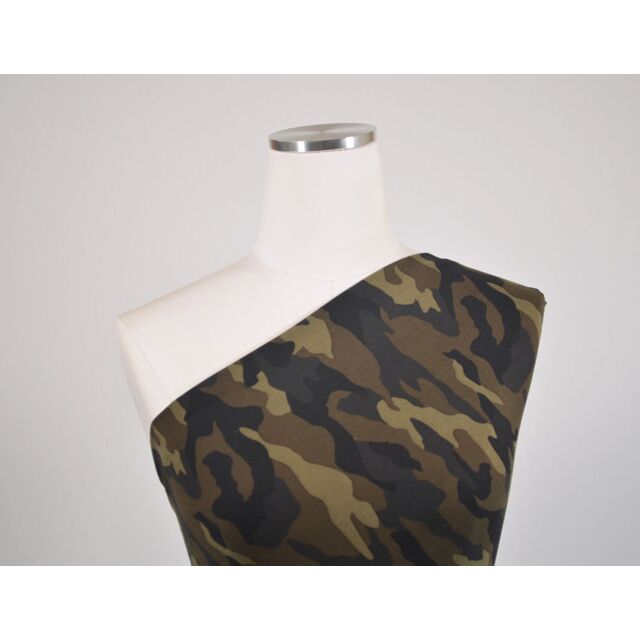 Camo Double Brushed Knit Olive