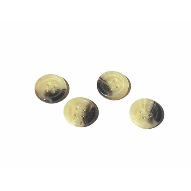 Cream & Brown Marbled Suit Buttons 15mm