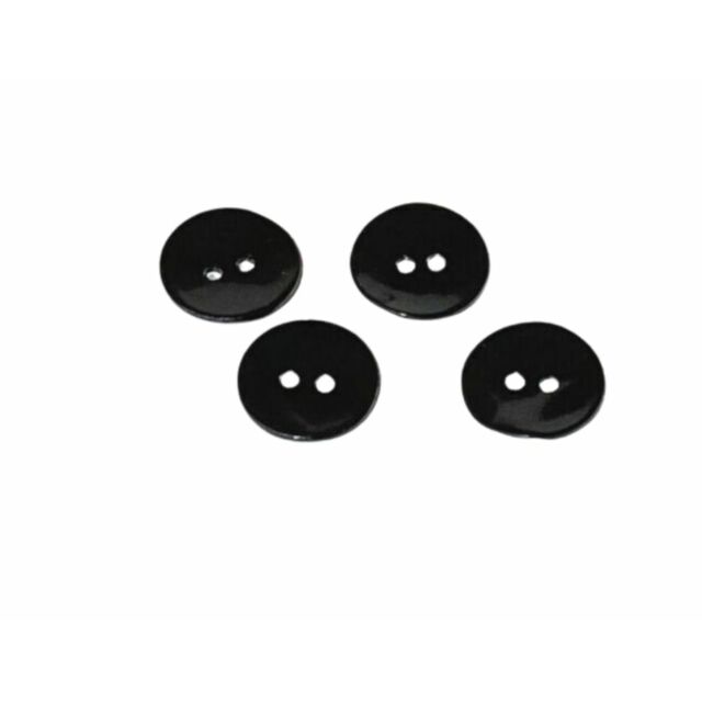 Natural Shell Buttons Black 15mm