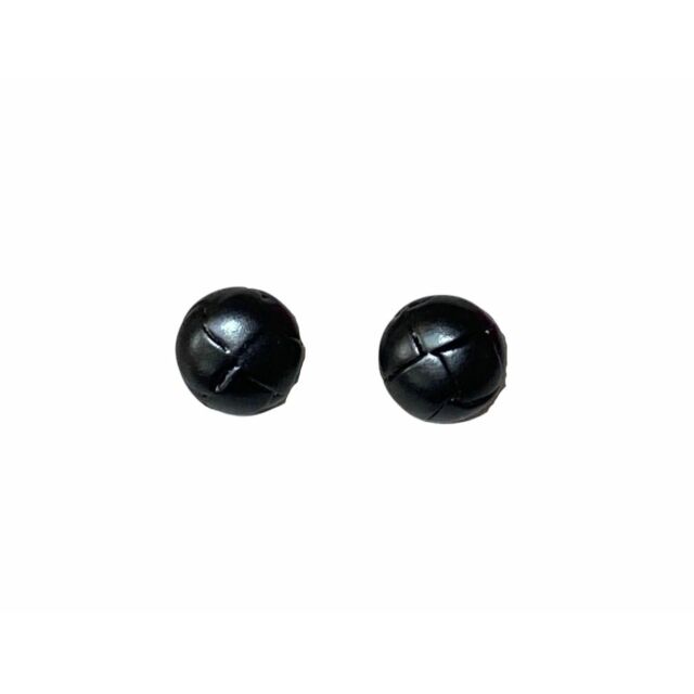 Genuine Black Leather Shank Buttons 15mm