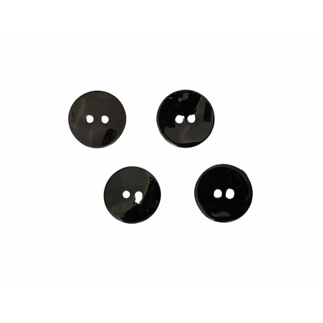 Natural Shell Buttons Black 18mm