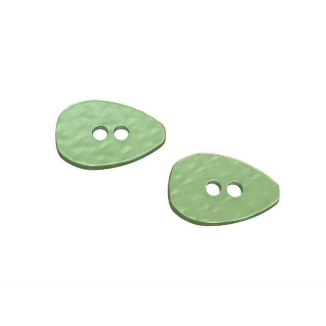 Spring Green Teardrop Pearlized Button 38mm