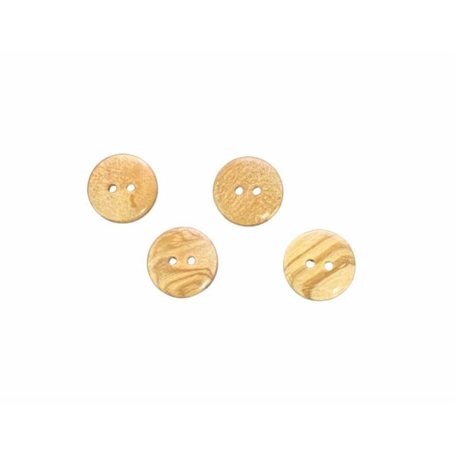 2-Hole Natural Wood Button 15mm