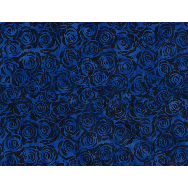 Rosebush Batik Blue