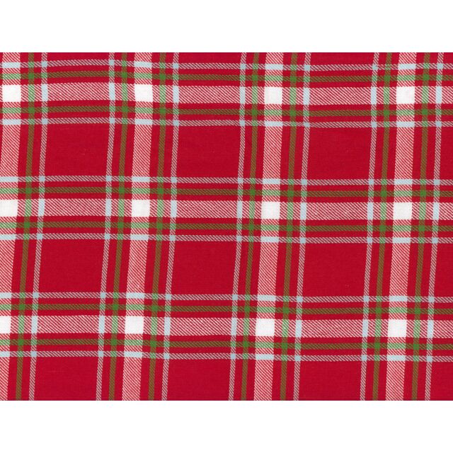 Holiday Plaid Toweling Red