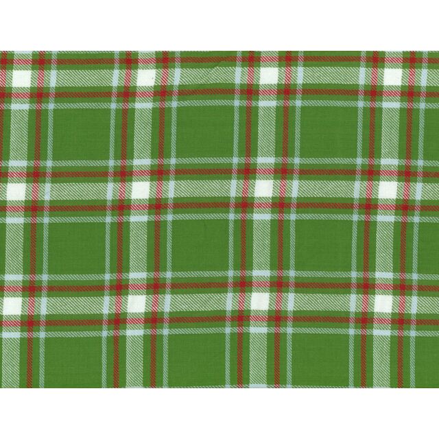 Holiday Plaid Toweling Green