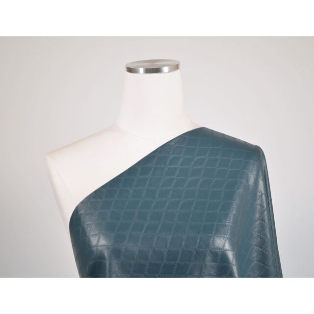 Quilted Faux Leather Dark Teal