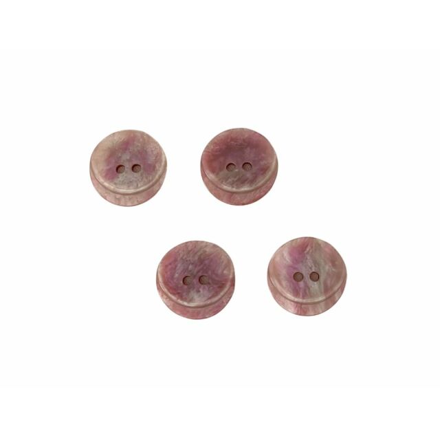 Crescent Iridescent Button 18mm Pink