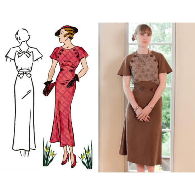Decades of Style 1930's Button Dress