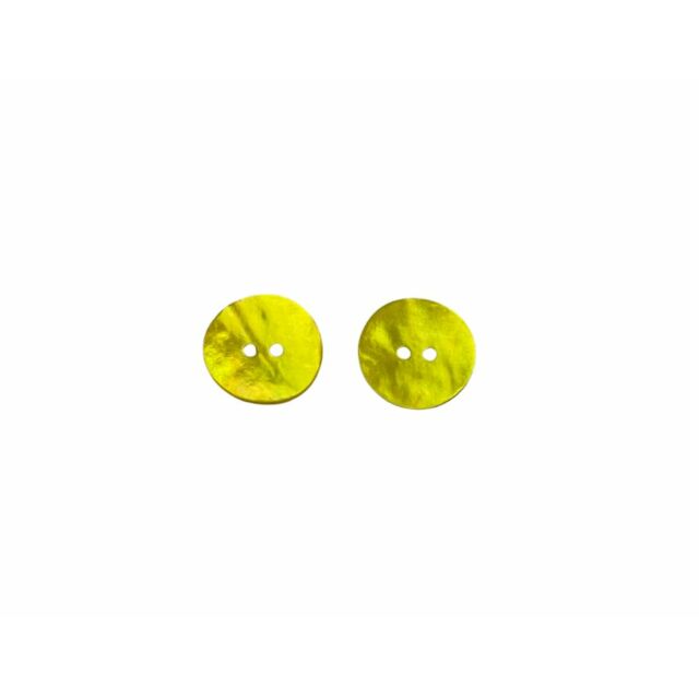 Natural Shell Buttons Pearl Light Yellow 18mm