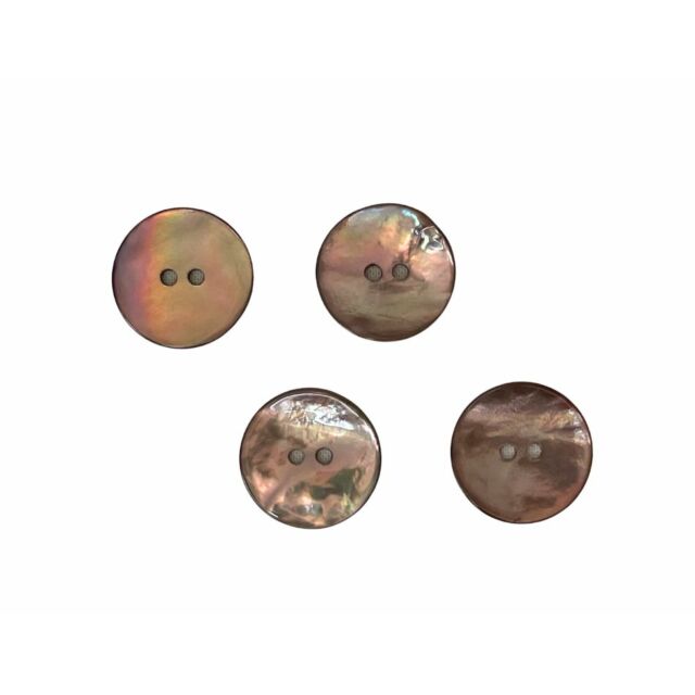 Natural Shell Buttons Linen 18mm