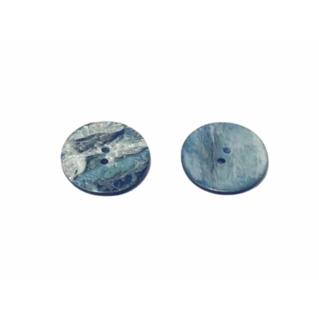 Mottled Blue Coat Buttons 25mm