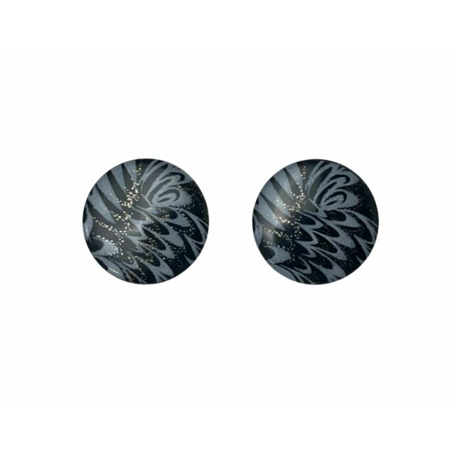 Black And Grey Marble Shank Button 23mm