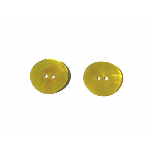 Natural Shell Buttons Yellow 23mm