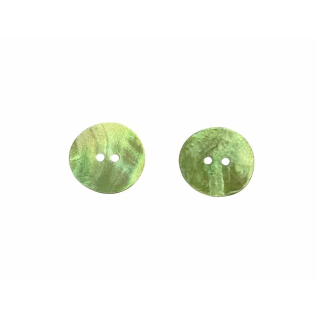 Natural Shell Buttons Light Green 23mm