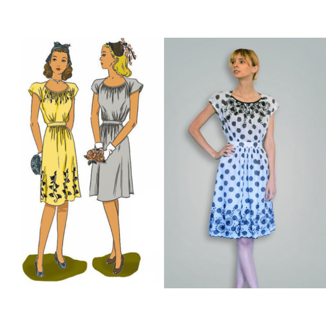 Decades of Style 1940's Dorothy Lara Dress #4013