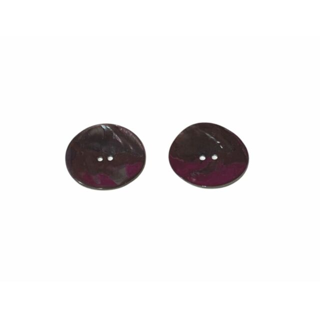 Natural Shell Buttons Eggplant 34mm