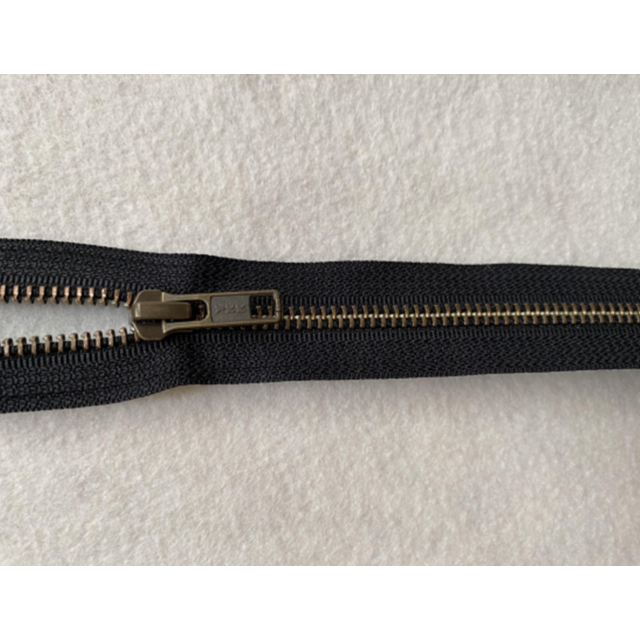 Harts YKK 26" Antique Brass Separating Zipper Black