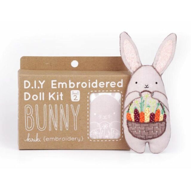 Kiriki Press Bunny Embroidered Doll Kit