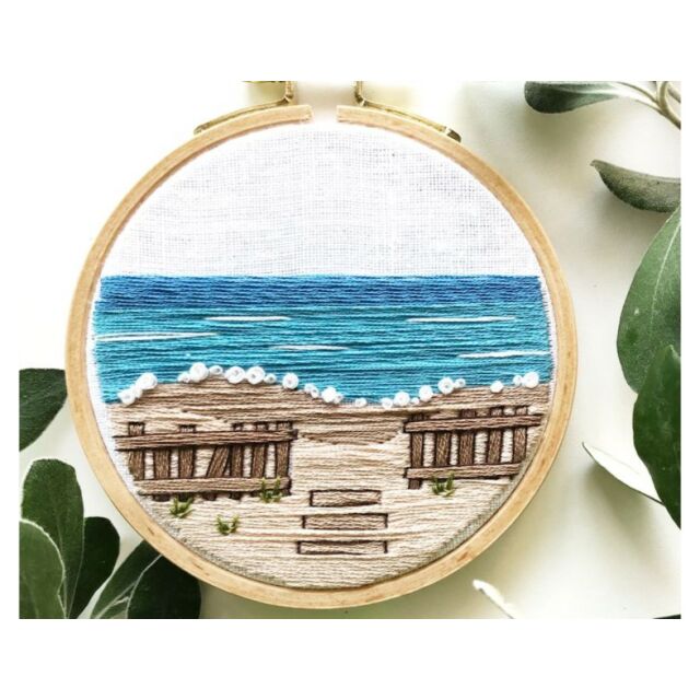 Day At The Beach Embroidery Kit