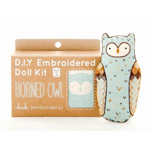 Kiriki Press DIY Embroidered Doll Kit Horned Owl