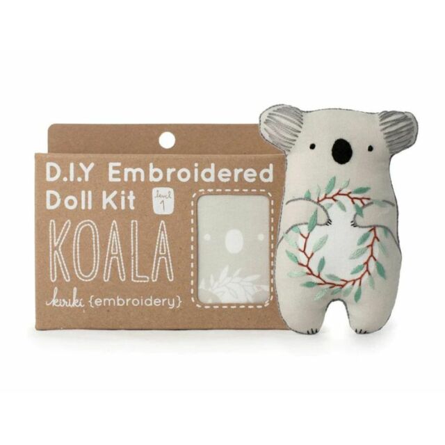 Kiriki Press Koala Embroidered Doll Kit
