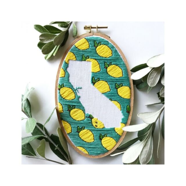 Rosanna Diggs California Lemons Embroidery Kit - 20% Off