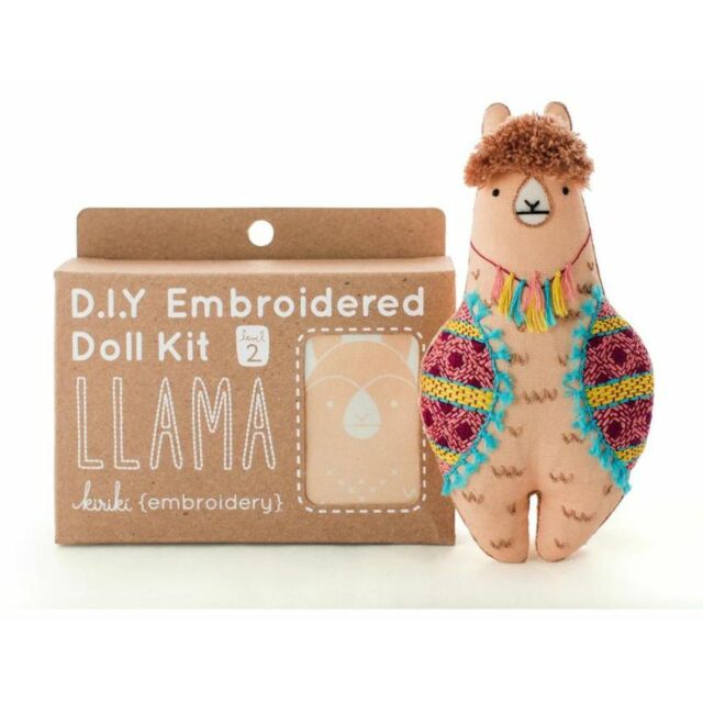 Kiriki Press Llama Embroidered Doll Kit