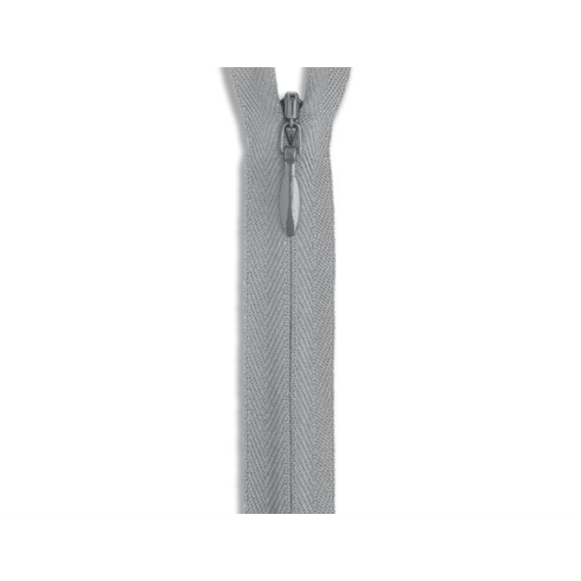 YKK Medium Grey Invisible Zipper 9"