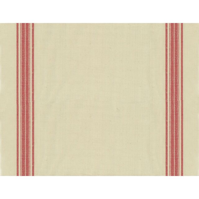 Jardin Stripe Toweling Natural and Red