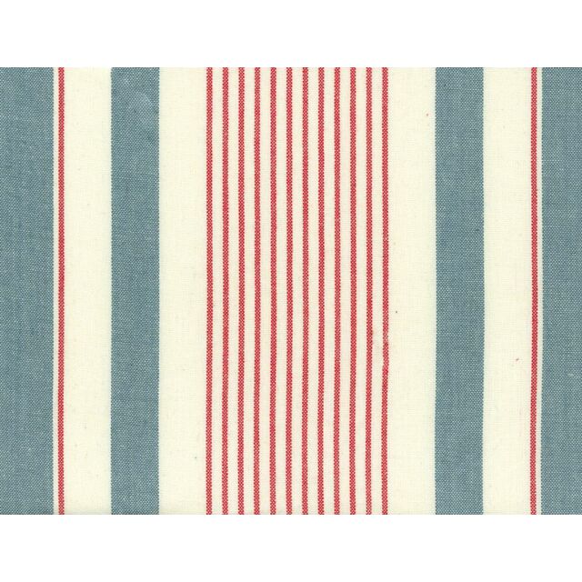 Picnic Stripes Toweling Blue & Red