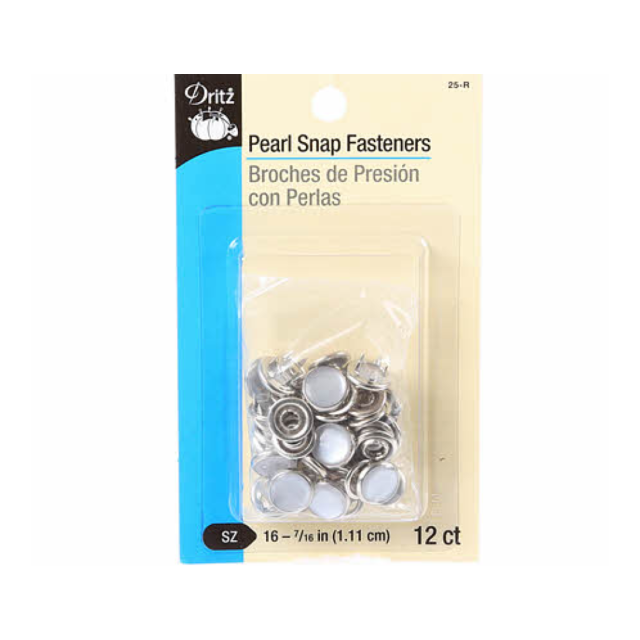 Dritz 7/16" Pearl White Snap Fasteners