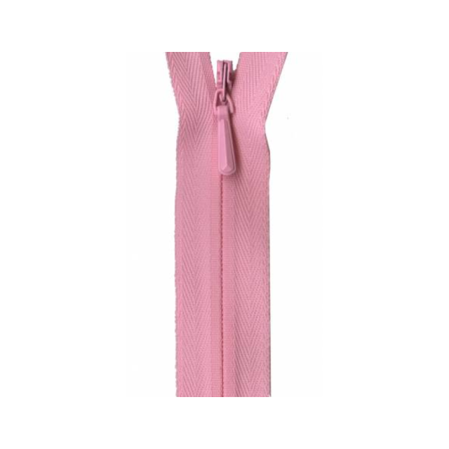 YKK Pink Invisible Zipper 22"