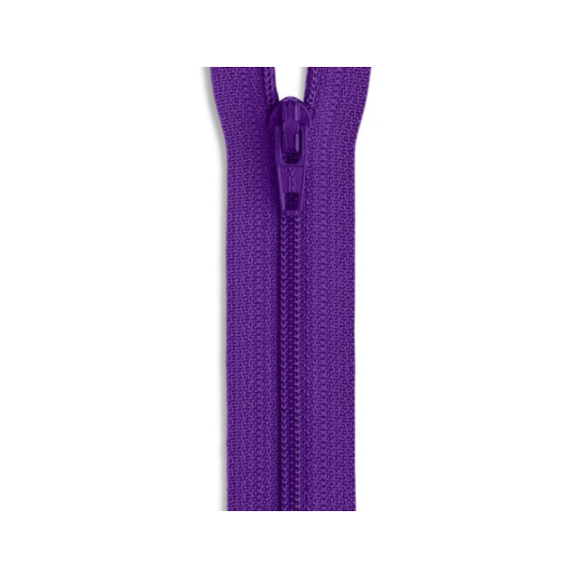 YKK Purple Coil Zipper 22"