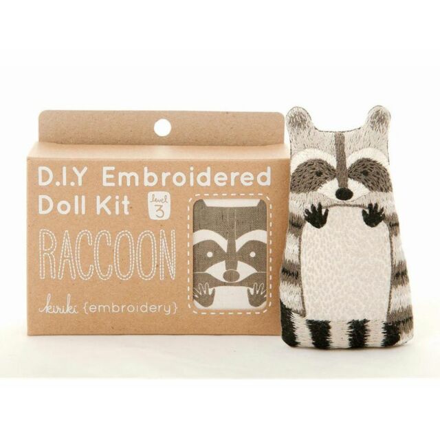Kiriki Press Raccoon Embroidered Doll Kit